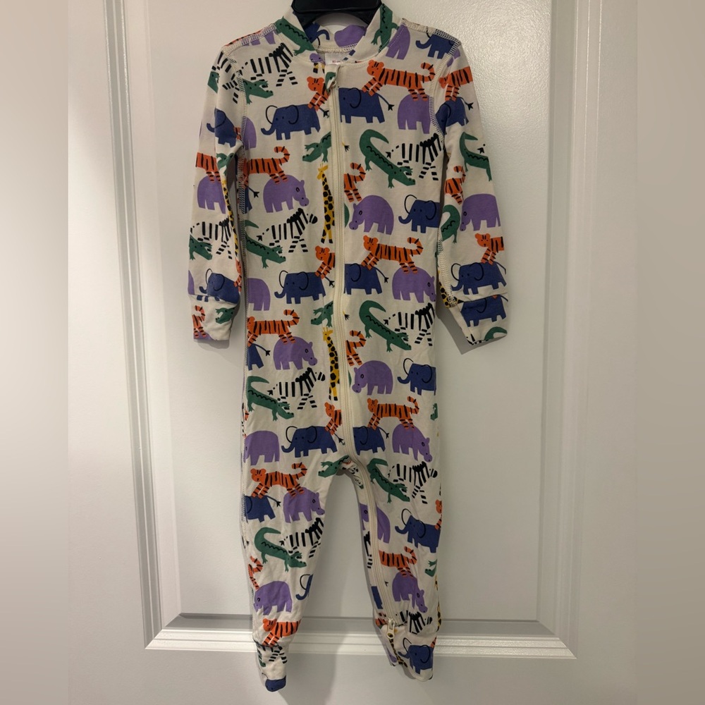 Hanna Andersson Multicolor Animal Print Kids onsie 2 piece